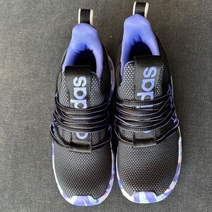 Adidas Kids Black and Purple Sneakers